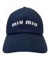MIU MIU (ミュウミュウ) ベースボールキャップ ネイビー サイズ:S：50000円