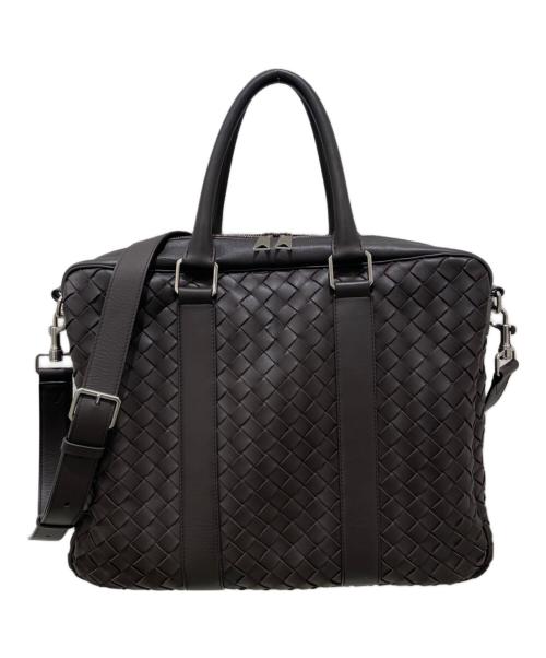 BOTTEGA VENETA（ボッテガベネタ）BOTTEGA VENETA (ボッテガベネタ) イントレチャートブリーフケース ブラウン サイズ:-の古着・服飾アイテム