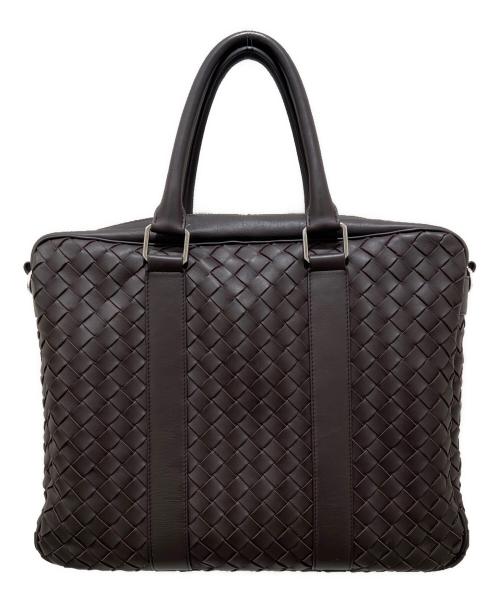 BOTTEGA VENETA（ボッテガベネタ）BOTTEGA VENETA (ボッテガベネタ) イントレチャートブリーフケース ブラウン サイズ:-の古着・服飾アイテム