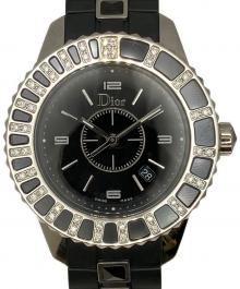 Christian Dior（クリスチャン ディオール）の古着「クリスタル クォーツウォッチ CD113115」｜黒文字盤