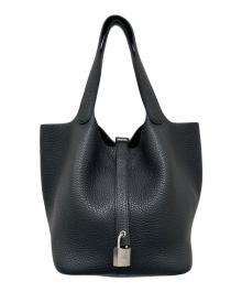 HERMES（エルメス）の古着「ピコタンロックMM」｜ブラック×シルバー金具