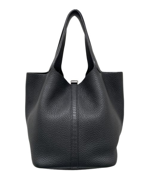 HERMES（エルメス）HERMES (エルメス) ピコタンロックMM ブラック×シルバー金具 サイズ:MMの古着・服飾アイテム