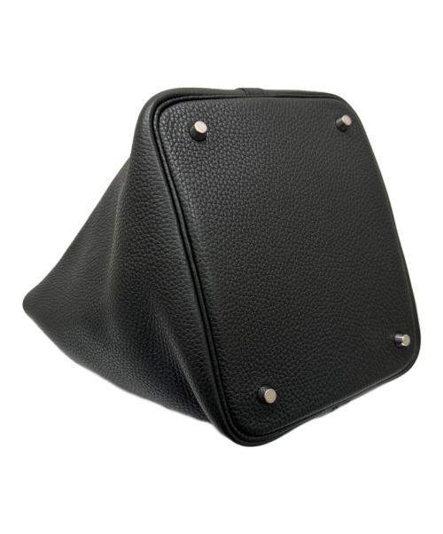 HERMES（エルメス）HERMES (エルメス) ピコタンロックMM ブラック×シルバー金具 サイズ:MMの古着・服飾アイテム