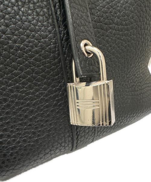 HERMES（エルメス）HERMES (エルメス) Picotin Lock MM ピコタンロック MM/トリヨンクレマンス/ブラック（ノワール）/D刻印:2019/シルバー金具 ブラック×シルバー金具 サイズ:MMの古着・服飾アイテム