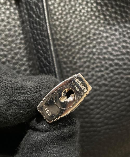 HERMES（エルメス）HERMES (エルメス) Picotin Lock MM ピコタンロック MM/トリヨンクレマンス/ブラック（ノワール）/D刻印:2019/シルバー金具 ブラック×シルバー金具 サイズ:MMの古着・服飾アイテム