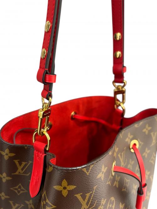 LOUIS VUITTON（ルイ ヴィトン）LOUIS VUITTON (ルイ ヴィトン) ネオノエ MM ブラウン×コクリコレッド サイズ:MMの古着・服飾アイテム