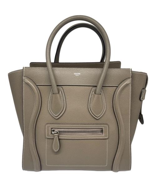CELINE（セリーヌ）CELINE (セリーヌ) ラゲージ マイクロ トートバッグ グレー サイズ:マイクロの古着・服飾アイテム