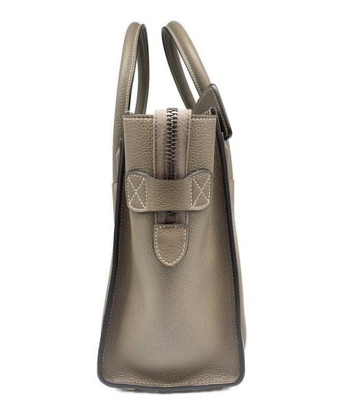 CELINE（セリーヌ）CELINE (セリーヌ) ラゲージ マイクロ トートバッグ グレー サイズ:マイクロの古着・服飾アイテム