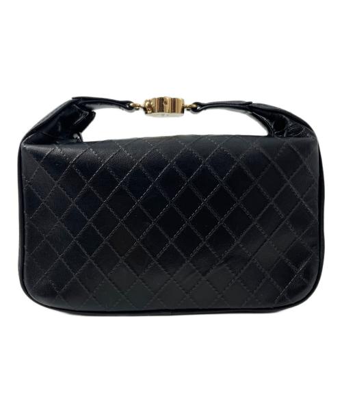 CHANEL（シャネル）CHANEL (シャネル) レザーカメリアポーチ ブラックの古着・服飾アイテム