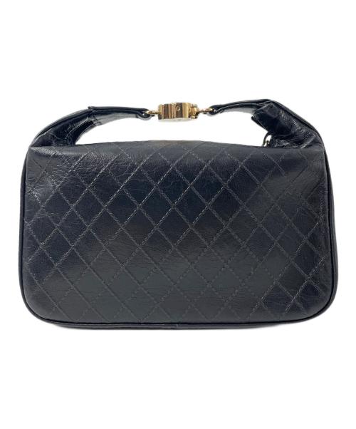 CHANEL（シャネル）CHANEL (シャネル) レザーカメリアポーチ ブラックの古着・服飾アイテム