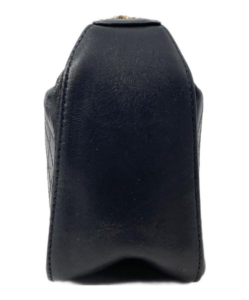 CHANEL（シャネル）CHANEL (シャネル) レザーカメリアポーチ ブラックの古着・服飾アイテム