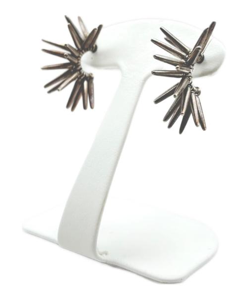 BOTTEGA VENETA（ボッテガベネタ）BOTTEGA VENETA (ボッテガベネタ) Spike Hoop Earrings スパイクフープピアス シルバーの古着・服飾アイテム