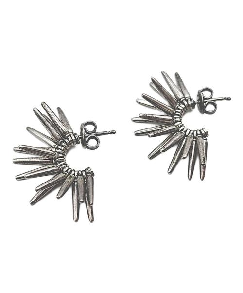 BOTTEGA VENETA（ボッテガベネタ）BOTTEGA VENETA (ボッテガベネタ) Spike Hoop Earrings スパイクフープピアス シルバーの古着・服飾アイテム