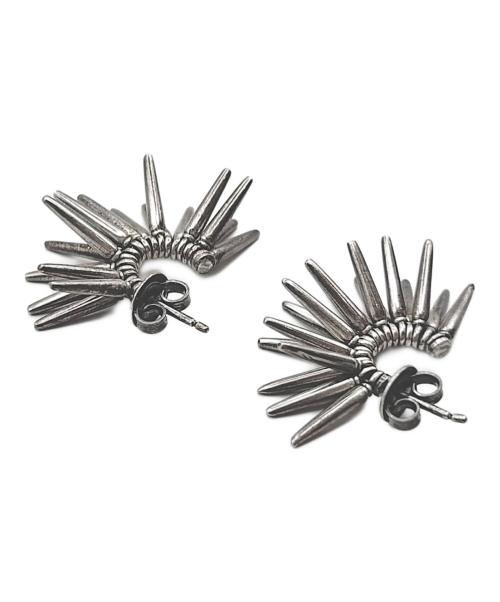 BOTTEGA VENETA（ボッテガベネタ）BOTTEGA VENETA (ボッテガベネタ) Spike Hoop Earrings スパイクフープピアス シルバーの古着・服飾アイテム