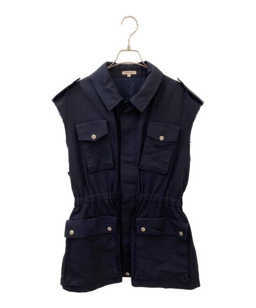 BLAMINK（ブラミンク）BLAMINK (ブラミンク) ノースリーブミリタリージャケット ネイビー サイズ:1の古着・服飾アイテム