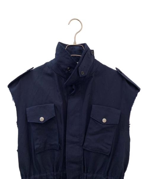 BLAMINK（ブラミンク）BLAMINK (ブラミンク) ノースリーブミリタリージャケット ネイビー サイズ:1の古着・服飾アイテム