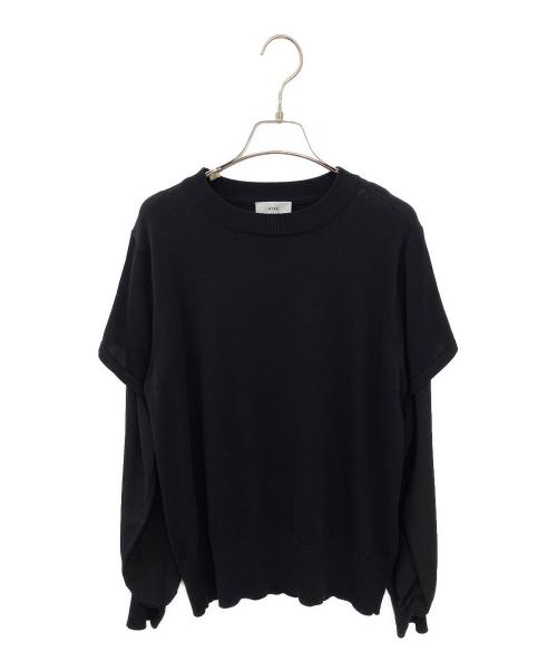 HYKE（ハイク）HYKE (ハイク) レイヤードニット ブラック サイズ:2の古着・服飾アイテム