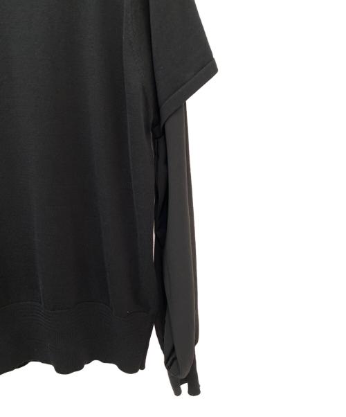 HYKE（ハイク）HYKE (ハイク) レイヤードニット ブラック サイズ:2の古着・服飾アイテム