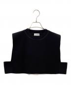 HYKEハイク）の古着「CREW NECK CROP TOP」｜ブラック