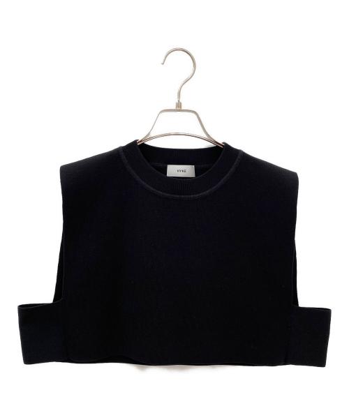 HYKE（ハイク）HYKE (ハイク) CREW NECK CROP TOP ブラック サイズ:Freeの古着・服飾アイテム