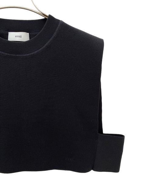 HYKE（ハイク）HYKE (ハイク) CREW NECK CROP TOP ブラック サイズ:Freeの古着・服飾アイテム