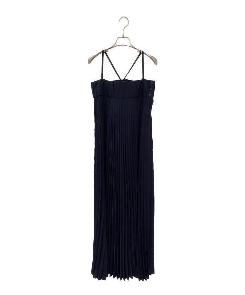 HYKE（ハイク）HYKE (ハイク) AFFETA PLEATED MAXI DRESS ブラック サイズ:2の古着・服飾アイテム