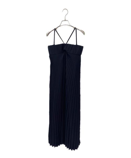 HYKE（ハイク）HYKE (ハイク) AFFETA PLEATED MAXI DRESS ブラック サイズ:2の古着・服飾アイテム