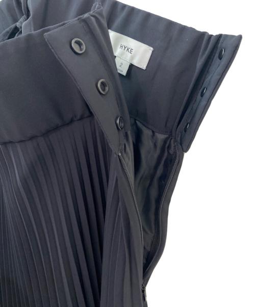 HYKE（ハイク）HYKE (ハイク) AFFETA PLEATED MAXI DRESS ブラック サイズ:2の古着・服飾アイテム