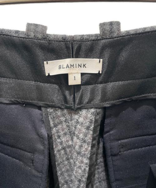 BLAMINK（ブラミンク）BLAMINK (ブラミンク) ウールチェックパンツ グレー サイズ:1の古着・服飾アイテム