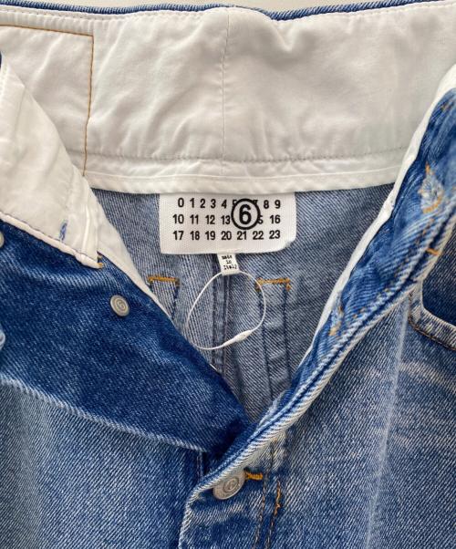 MM6 Maison Margiela（エムエムシックスメゾンマルジェラ）MM6 Maison Margiela (エムエムシックスメゾンマルジェラ) ワイドデニムパンツ インディゴ サイズ:28の古着・服飾アイテム
