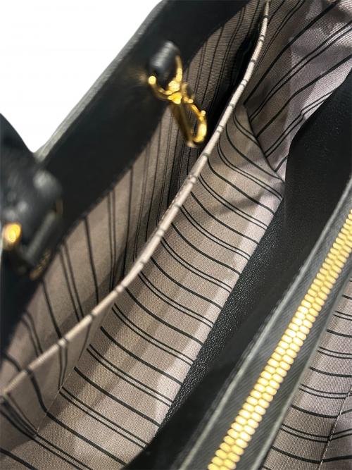 LOUIS VUITTON（ルイ ヴィトン）LOUIS VUITTON (ルイ ヴィトン) モンテーニュMM ブラック×ゴールド サイズ:MMの古着・服飾アイテム