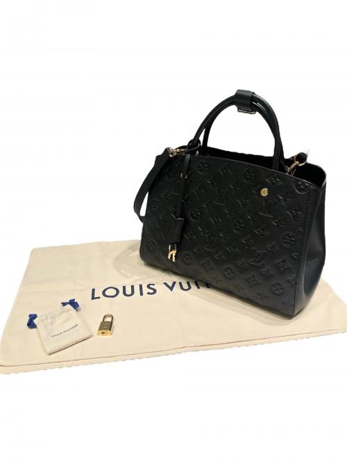 LOUIS VUITTON（ルイ ヴィトン）LOUIS VUITTON (ルイ ヴィトン) モンテーニュMM ブラック×ゴールド サイズ:MMの古着・服飾アイテム
