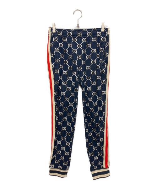GUCCI（グッチ）GUCCI (グッチ) GGジャガートジョギングパンツ ネイビー サイズ:XSの古着・服飾アイテム