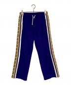 GUCCIグッチ）の古着「サイドロゴウールトラックパンツ」｜ブルー