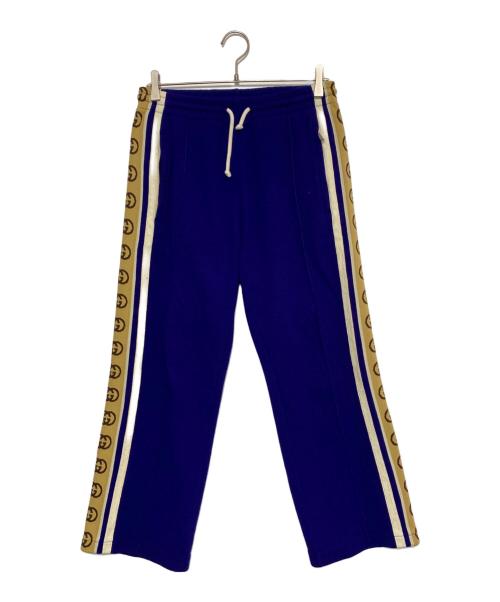 GUCCI（グッチ）GUCCI (グッチ) サイドロゴウールトラックパンツ ブルー サイズ:XSの古着・服飾アイテム