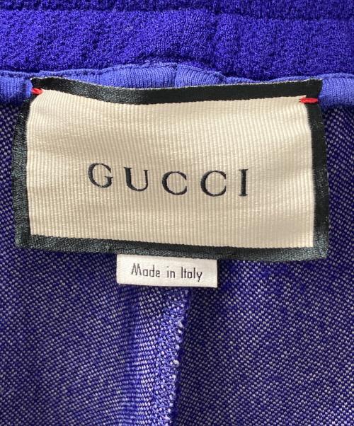 GUCCI（グッチ）GUCCI (グッチ) サイドロゴウールトラックパンツ ブルー サイズ:XSの古着・服飾アイテム