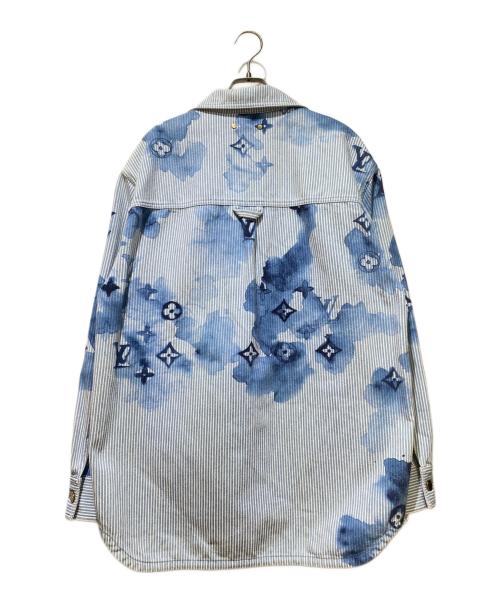 LOUIS VUITTON（ルイ ヴィトン）LOUIS VUITTON (ルイ ヴィトン) 21SS ヴァージルアブロー ストライプモノグラムワーク デニムジャケット インディゴ サイズ:Mの古着・服飾アイテム