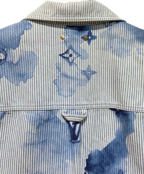 LOUIS VUITTON（ルイ ヴィトン）LOUIS VUITTON (ルイ ヴィトン) 21SS ヴァージルアブロー ストライプモノグラムワーク デニムジャケット インディゴ サイズ:Mの古着・服飾アイテム