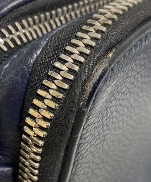 Christian Dior（クリスチャン ディオール）Christian Dior (クリスチャン ディオール) SHAWN STUSSY (ショーン・ステューシー) レザースクエアショルダーバッグ ネイビーの古着・服飾アイテム