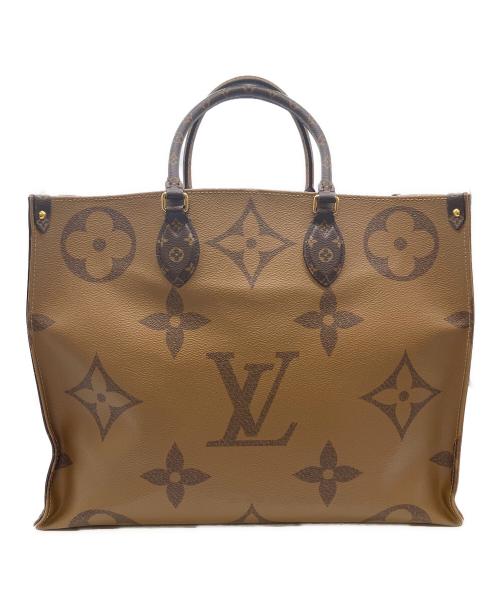 LOUIS VUITTON（ルイ ヴィトン）LOUIS VUITTON (ルイ ヴィトン) オンザゴーGM/ハンドバッグ/トートバッグ/モノグラム・ジャイアント・リバース ブラウン サイズ:GMの古着・服飾アイテム