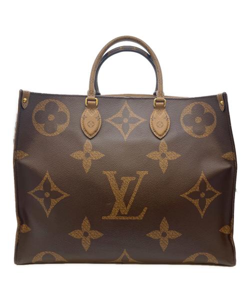 LOUIS VUITTON（ルイ ヴィトン）LOUIS VUITTON (ルイ ヴィトン) オンザゴーGM/ハンドバッグ/トートバッグ/モノグラム・ジャイアント・リバース ブラウン サイズ:GMの古着・服飾アイテム