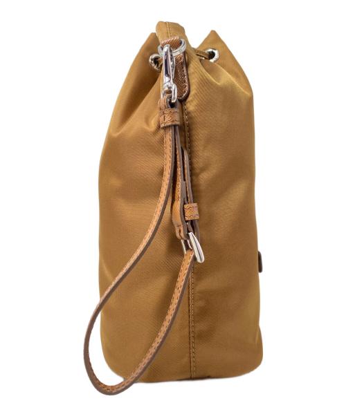 PRADA（プラダ）PRADA (プラダ) ナイロン巾着ポーチ ブラウンの古着・服飾アイテム