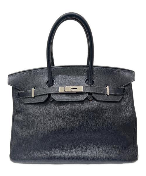 HERMES（エルメス）HERMES (エルメス) バーキン 35 ▢L刻印:2008年 ブラック シルバー金具 ネイビー サイズ:35の古着・服飾アイテム