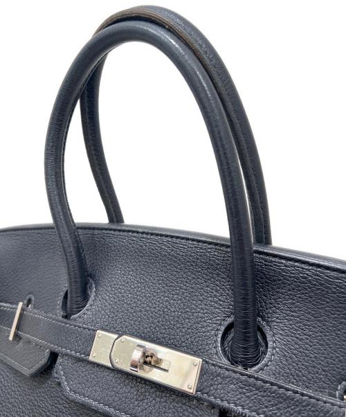 HERMES（エルメス）HERMES (エルメス) バーキン 35 ▢L刻印:2008年 ブラック シルバー金具 ネイビー サイズ:35の古着・服飾アイテム