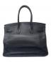 HERMES (エルメス) バーキン 35 ▢L刻印:2008年 ブラック シルバー金具 ネイビー サイズ:35：750000円