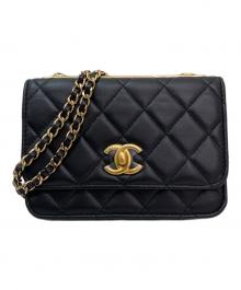 CHANEL（シャネル）の古着「チェーンウォレット」｜ブラック