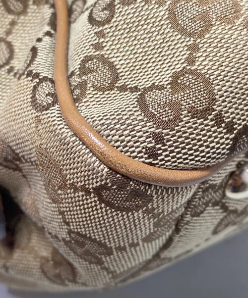 GUCCI（グッチ）GUCCI (グッチ) GGツインズショルダーバッグ ブラウンの古着・服飾アイテム