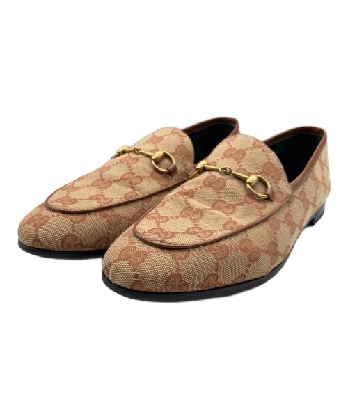GUCCI（グッチ）GUCCI (グッチ) ホースビットGGローファー ブラウン サイズ:38の古着・服飾アイテム