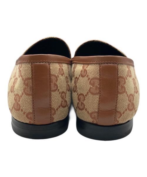 GUCCI（グッチ）GUCCI (グッチ) ホースビットGGローファー ブラウン サイズ:38の古着・服飾アイテム