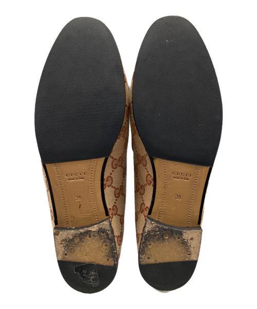 GUCCI（グッチ）GUCCI (グッチ) ホースビットGGローファー ブラウン サイズ:38の古着・服飾アイテム